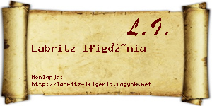 Labritz Ifigénia névjegykártya